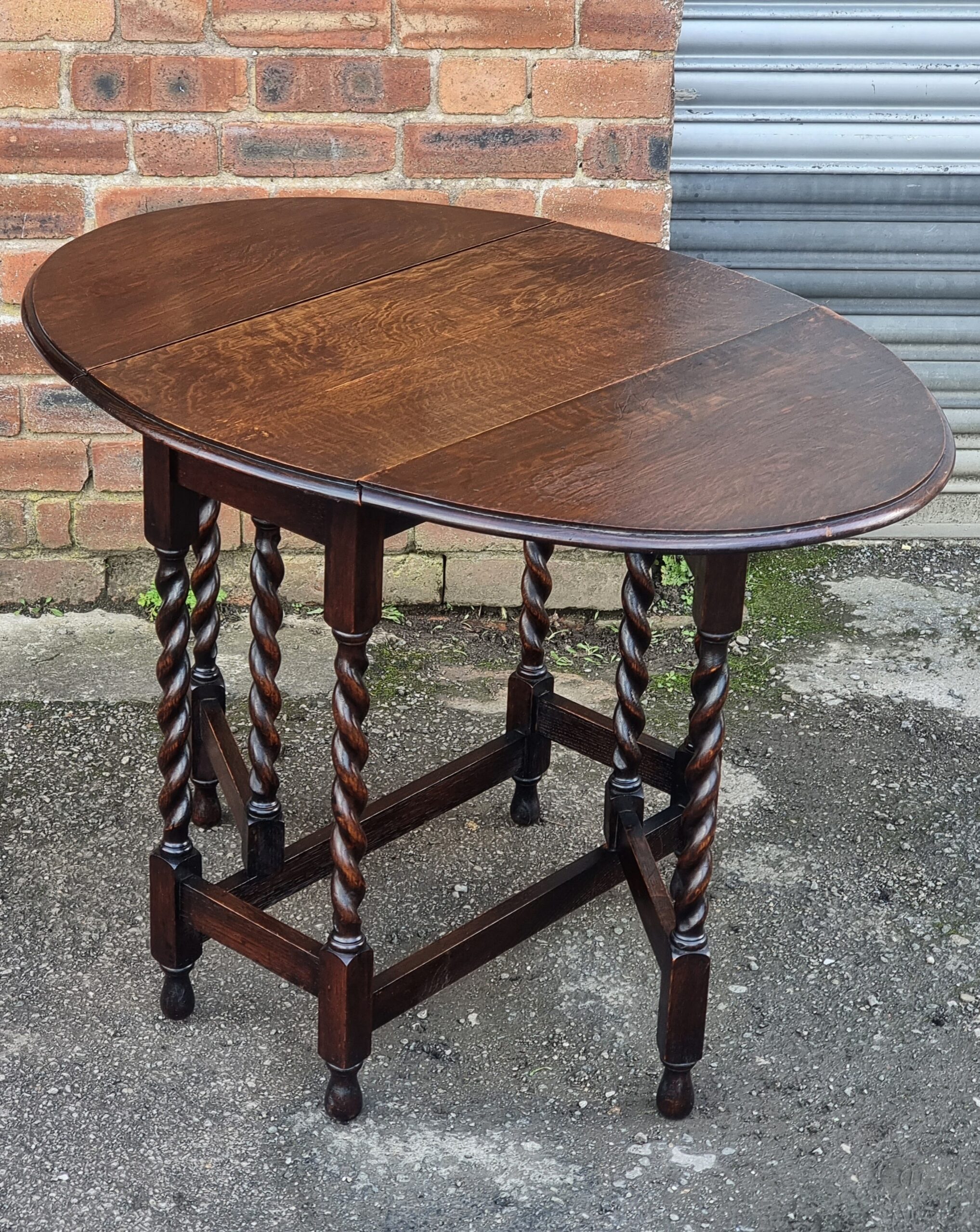 Barley Twist Oak Drop Leaf Table Barley Twist Gate Leg Table Jennings Antiques