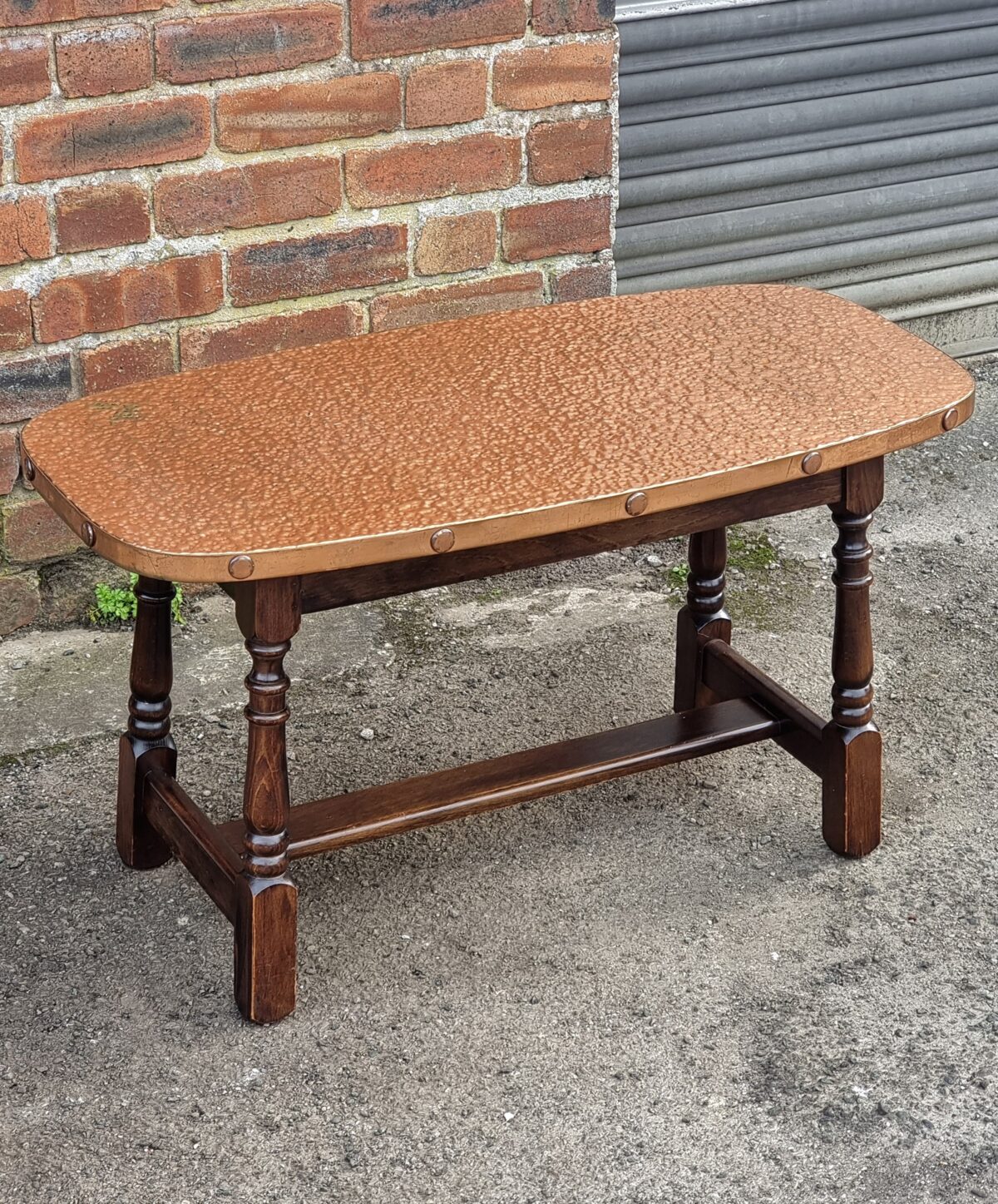 Copper-Top Coffee Table, Pub Table