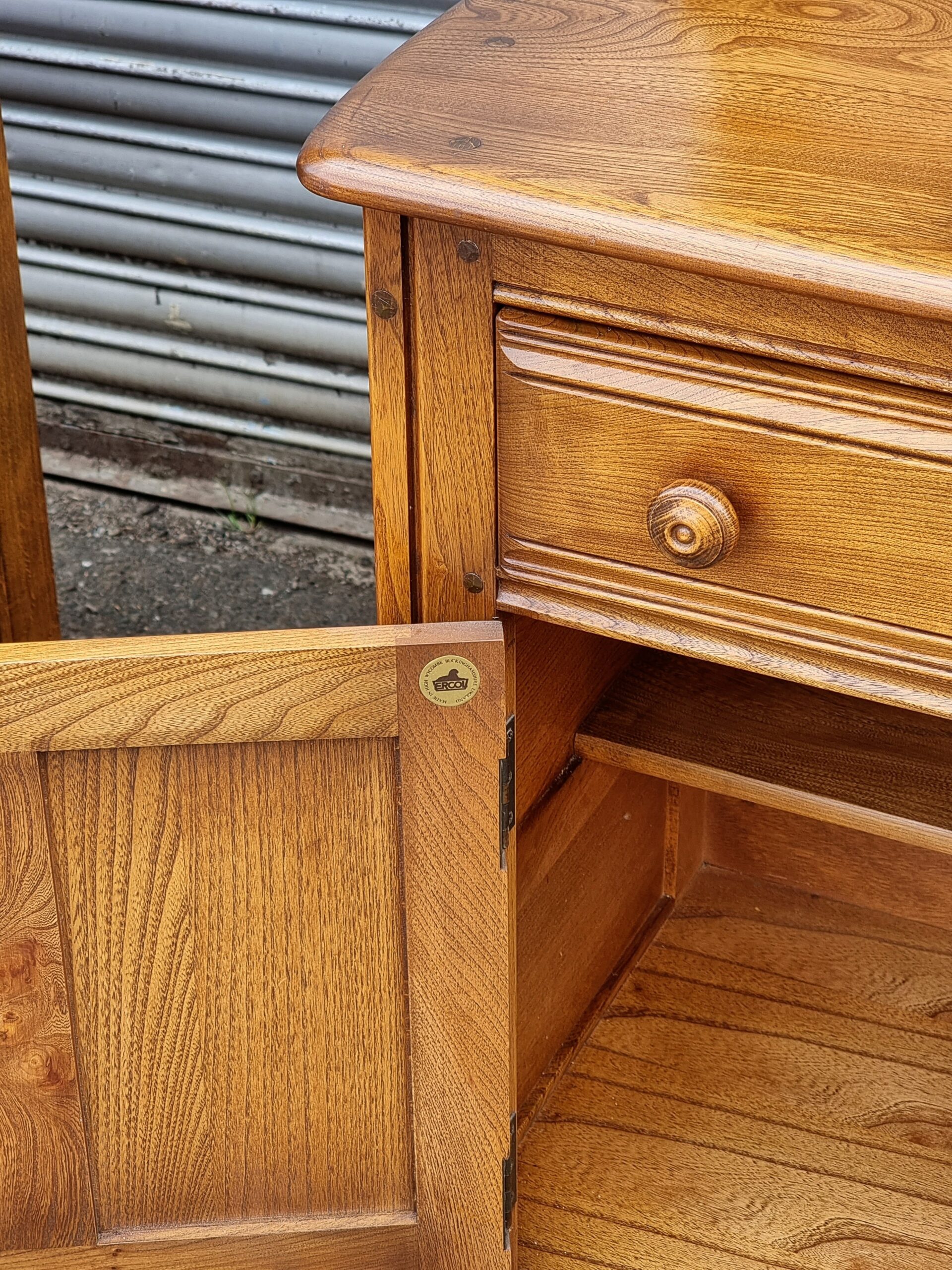 Ercol Dresser Light Coloured Beechwood Plate Rack Dresser Sideboard Cupboard By Ercol