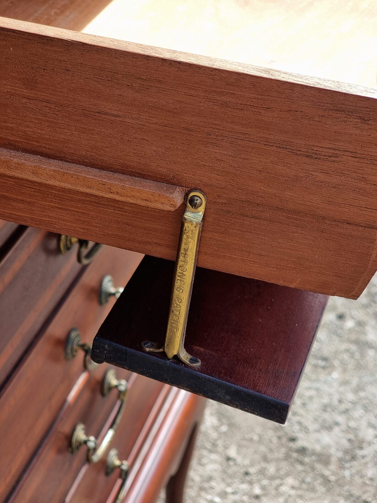 Inlaid Antique Music Cabinet, Sheet-Music/Paper-Filing Cabinet, Chest of Drawers on Cabriolet-Legs - Image 3