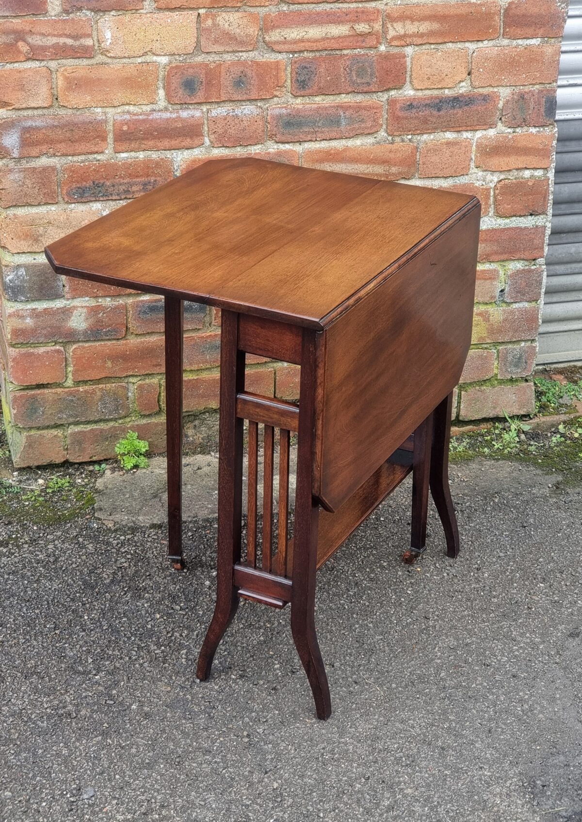 Small Antique Drop-Side Table, Narrow Antique Drop-Leaf 'Sutherland' Table