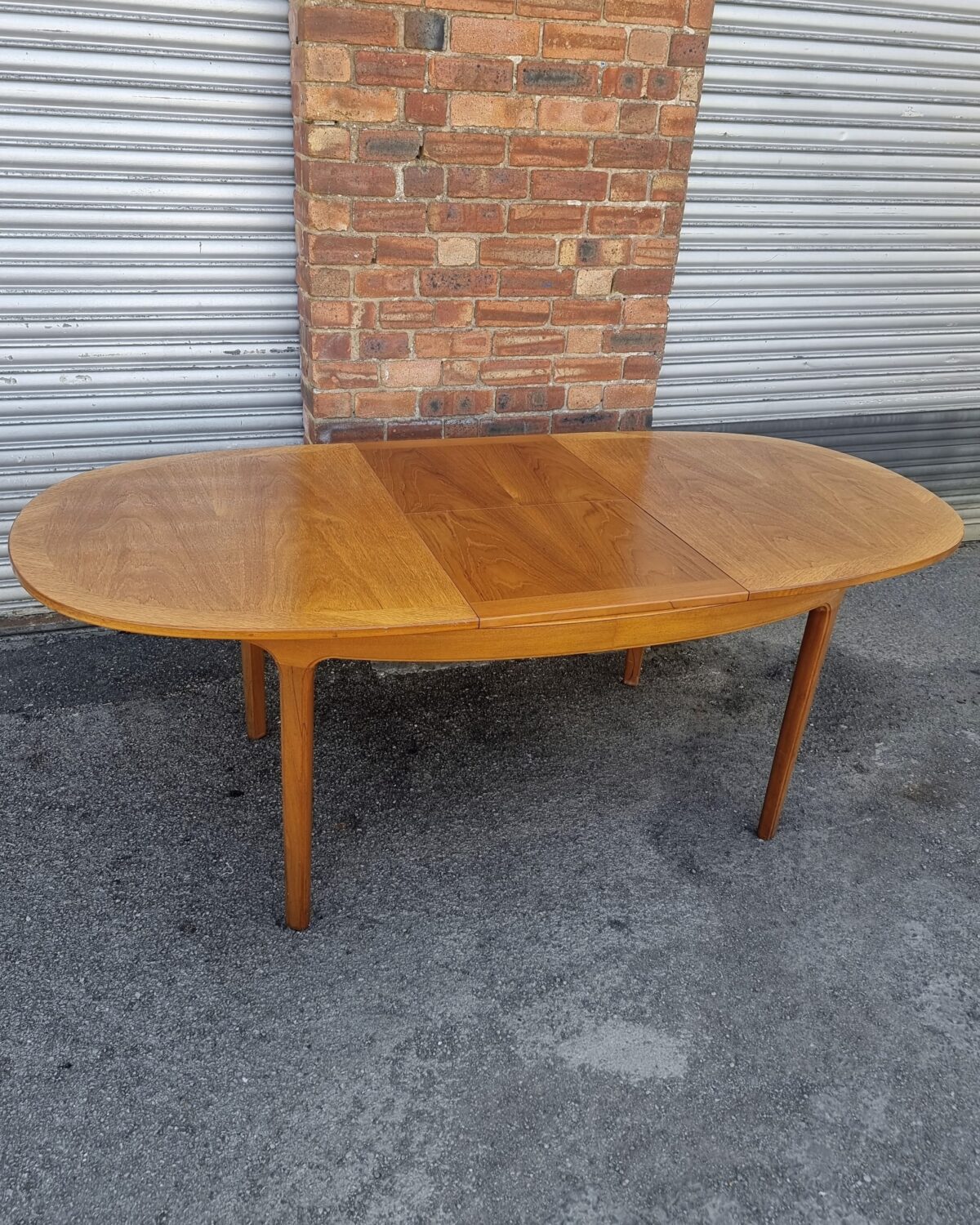 Teak Mid-Century Dining Table by 'Nathan', Retro Teak Extending Dining Table with Fold-out Table Extending Leaf - Image 2