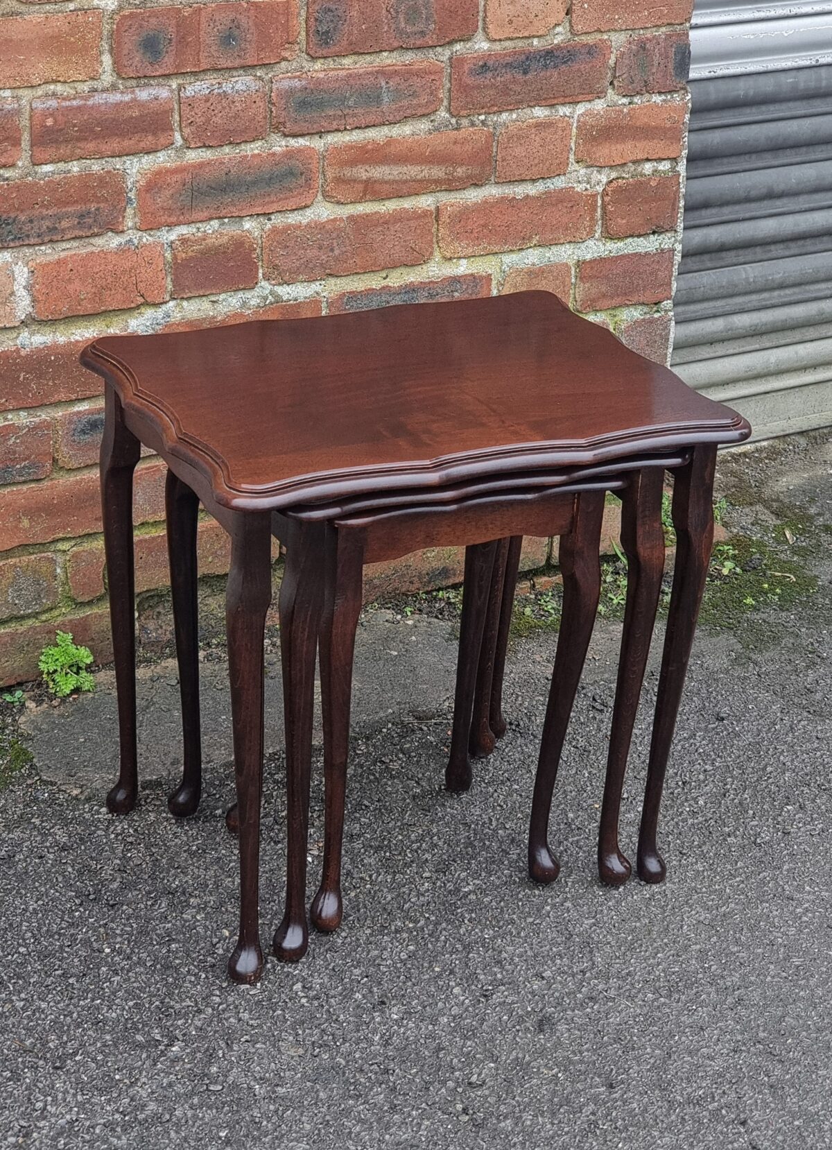 Mahogany Nest of 3 Tables, Nest of Side Tables, Nest of Occasional Tables