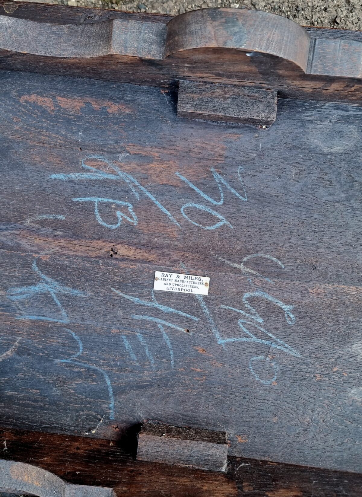 Antique Carved Oak Side Table with Lathe-Turned Leg/Supports, Carved Oak Hall Table by 'Ray & Miles' of Liverpool - Image 3