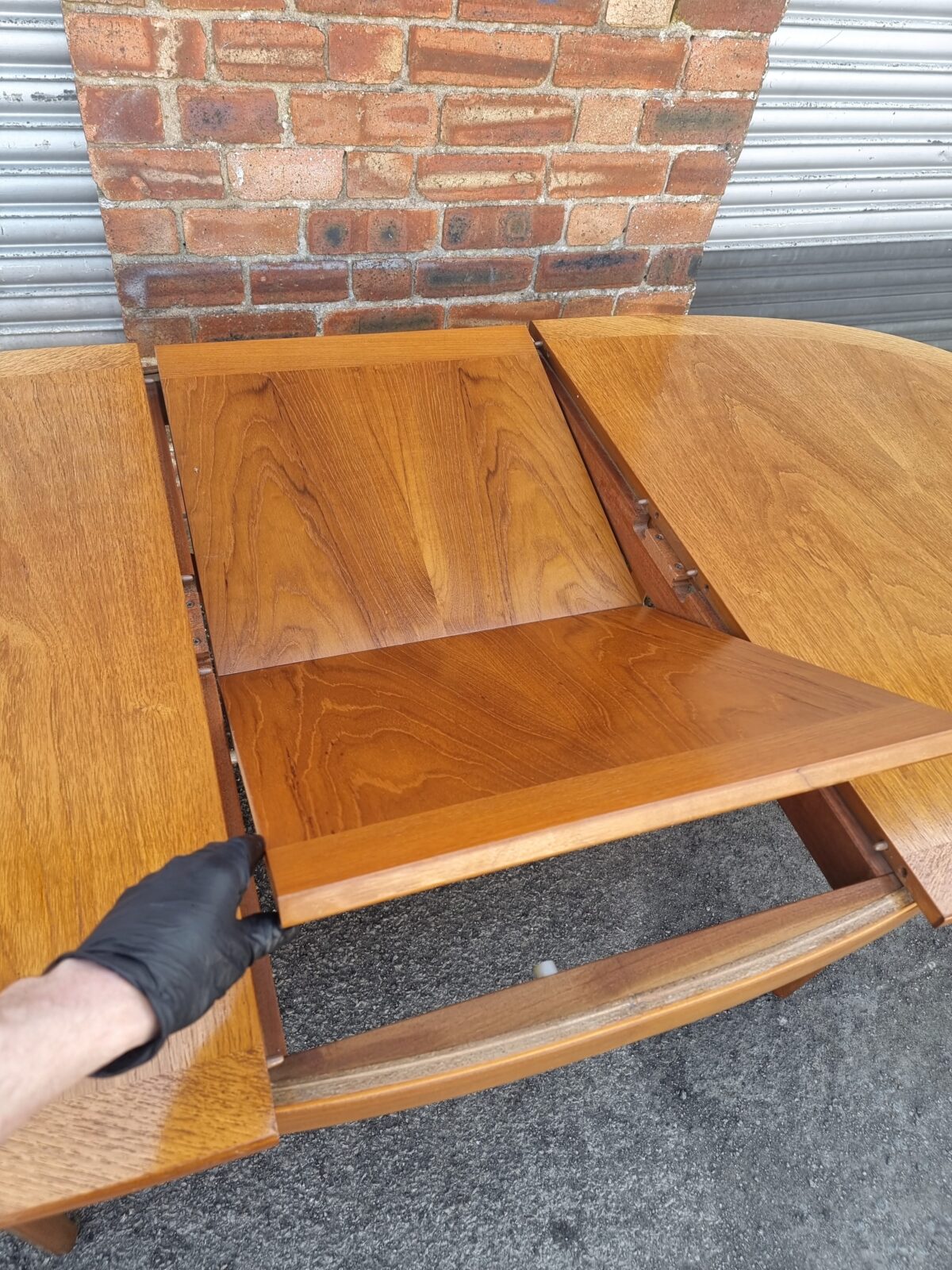 Teak Mid-Century Dining Table by 'Nathan', Retro Teak Extending Dining Table with Fold-out Table Extending Leaf - Image 3