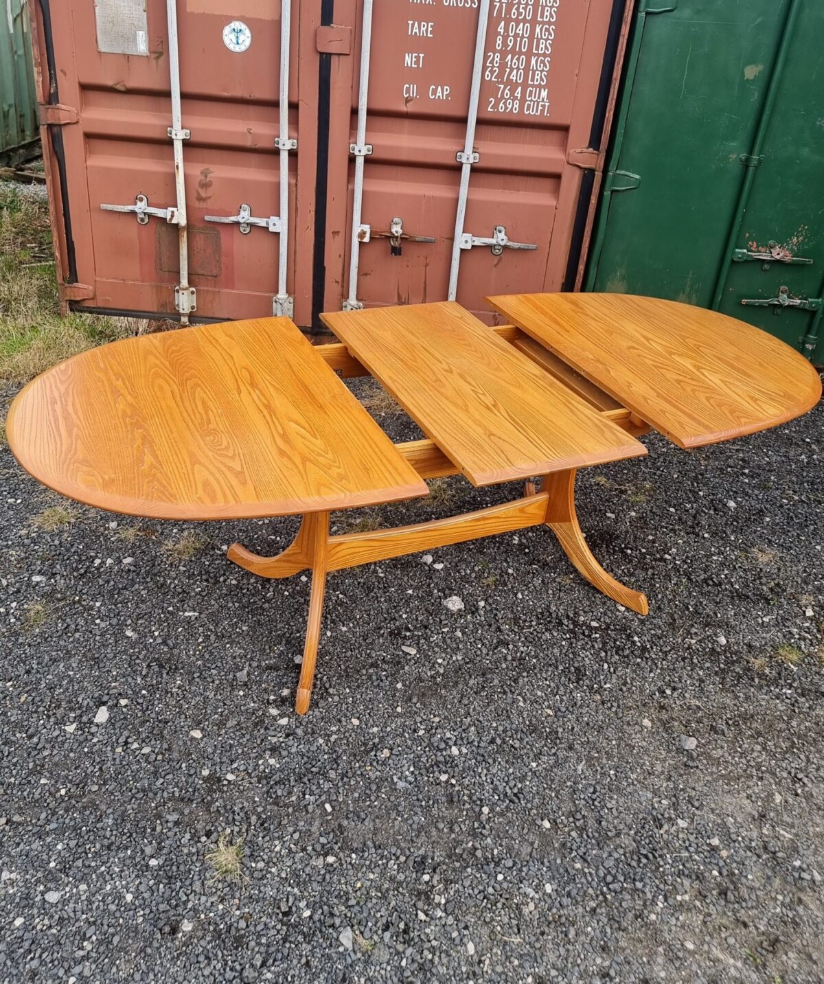 Mid-Century/Retro style 'Jentique' Extending Dining Table, with Extension Leaf Storable inside the Dining Table - Image 2