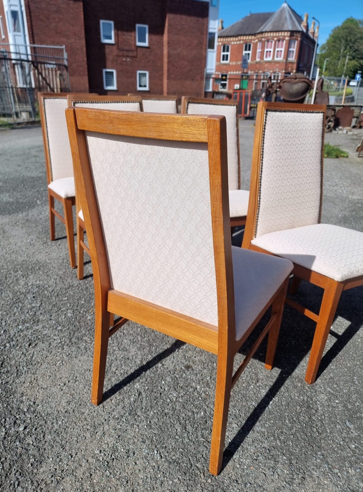 Danish Mid-Century Set of 6 Chairs, Retro Teak Set of 6 Dining Chairs by 'Dyrlund, Smith, A/S', Made in Denmark - Image 4